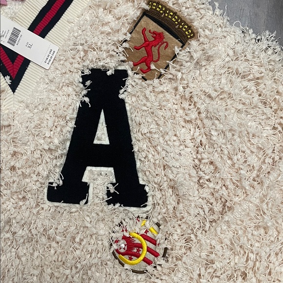 NWT Eva Franco Cream Teddy & Patchwork Pullover XL - Picture 8 of 13